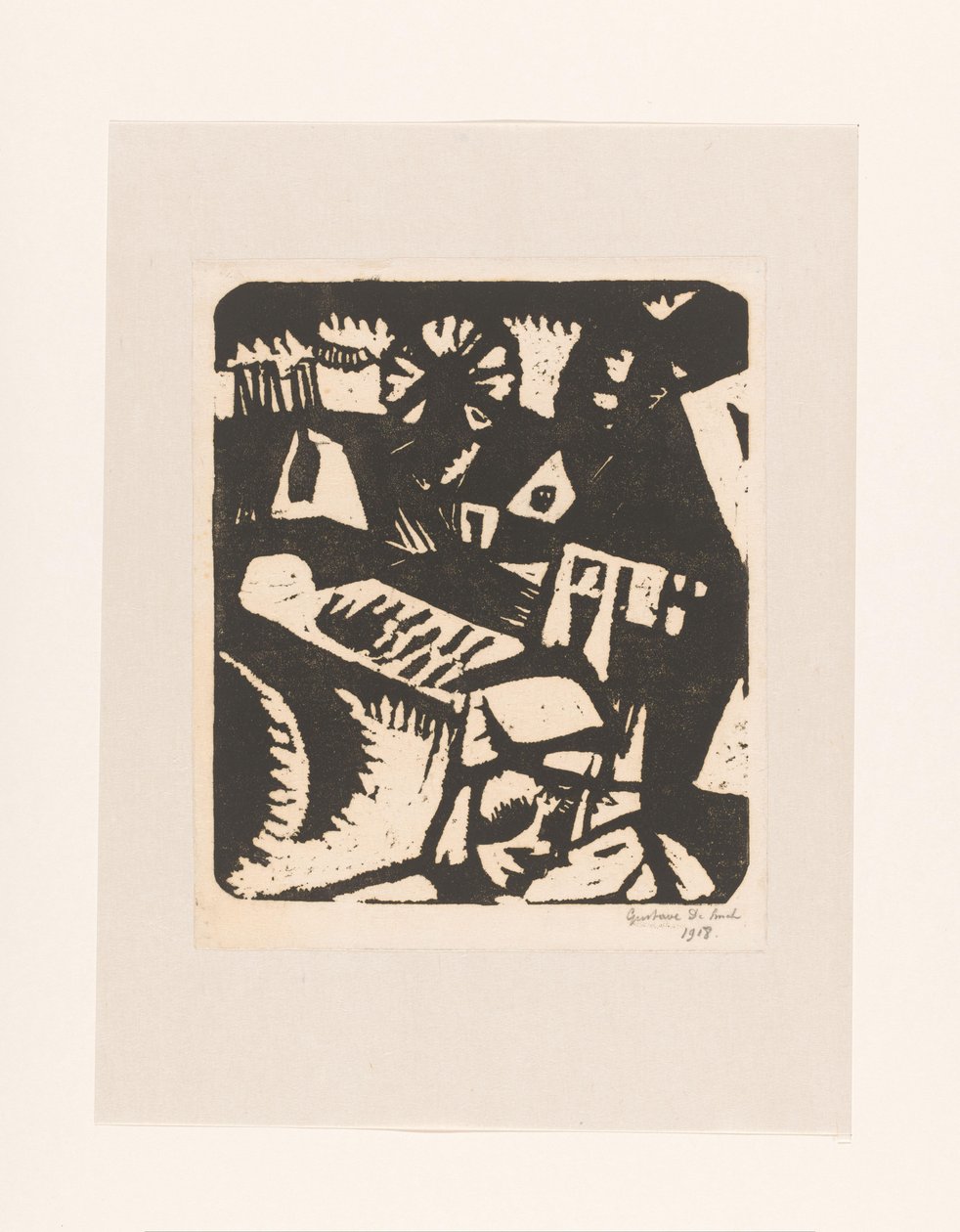 Landskab af Gustave De Smet (signed by artist)