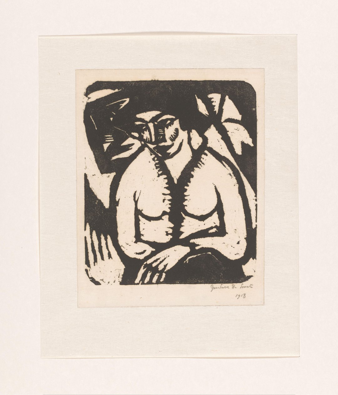 siddende kvinde af Gustave De Smet (signed by artist)