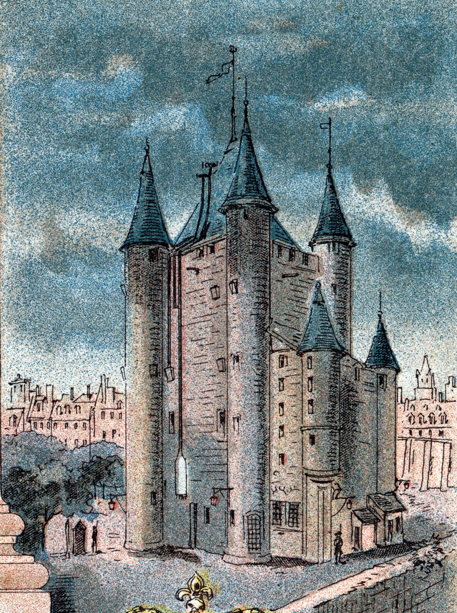 Udsigt over Temple-fængslet i Paris af Gustave Demoulin