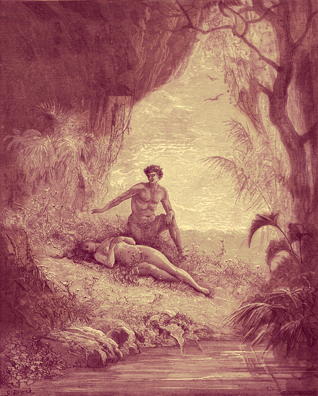 Adam og Eva - Bibelen af Gustave Dore