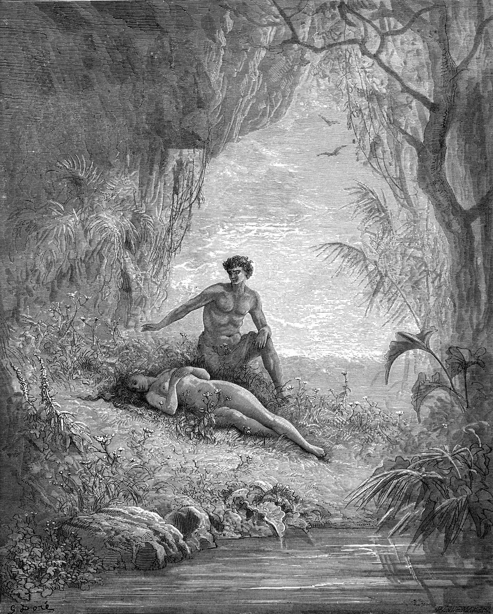 Adam og Eva - Bibelen af Gustave Dore