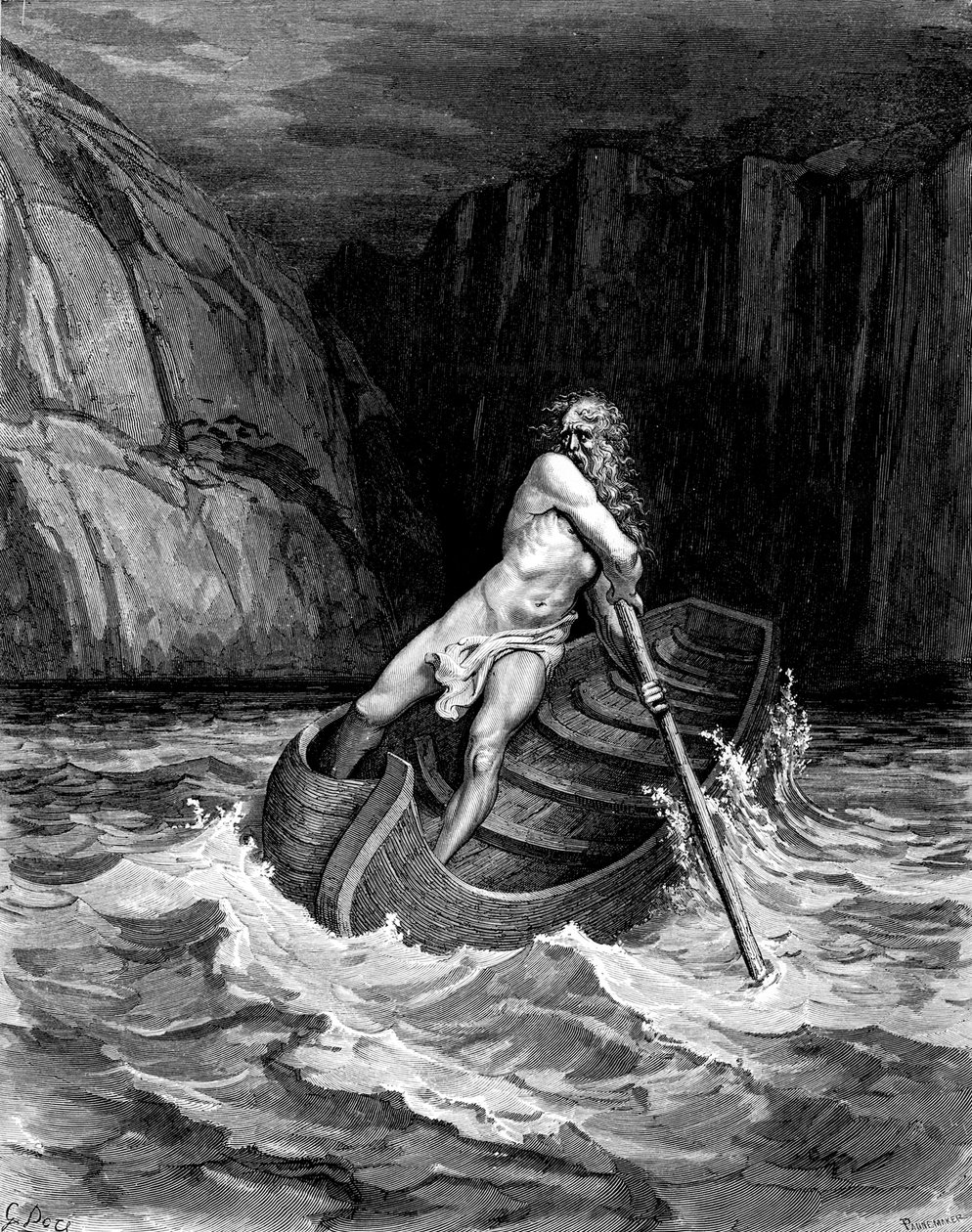 Charons ankomst, 1857. af Gustave Dore