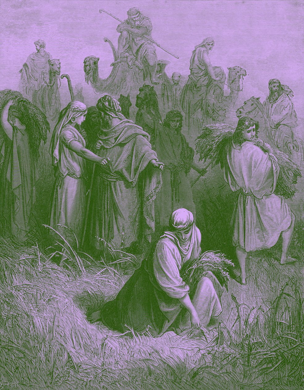 Boaz og Ruth - Bibelen af Gustave Dore