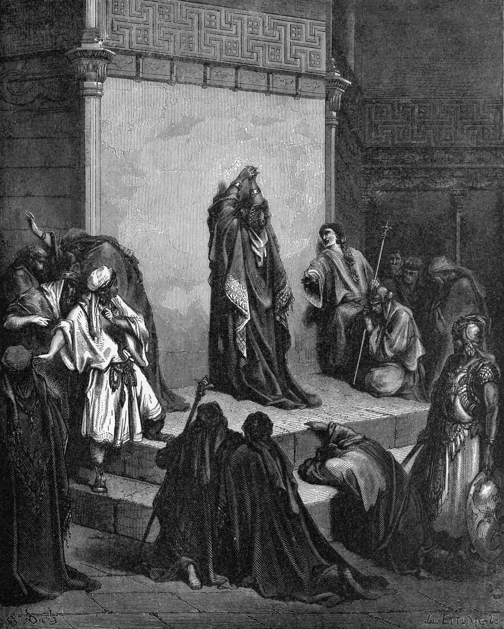 David sørger over Absalom af Gustave Dore