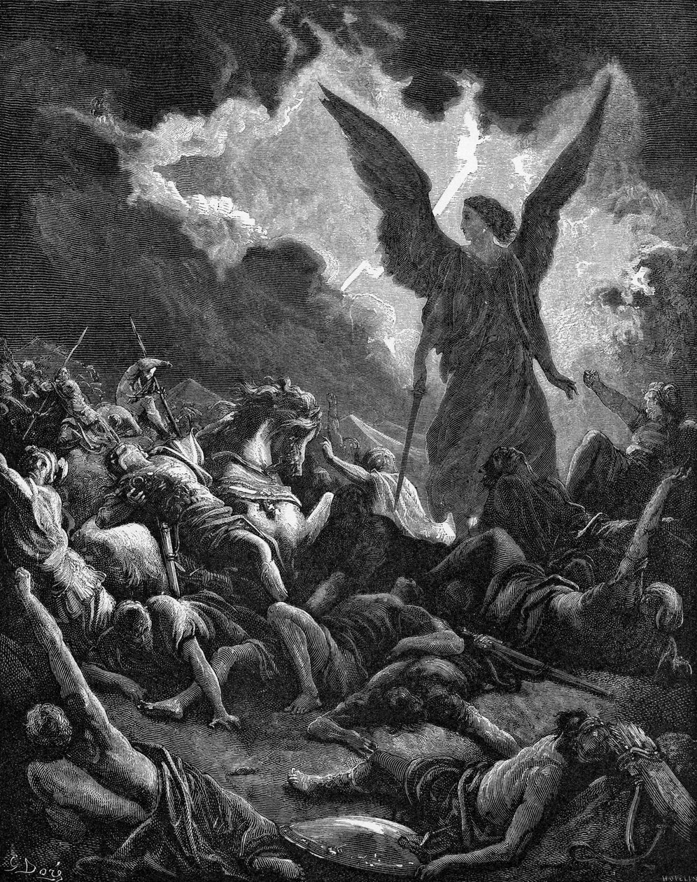 Ødelæggelse af Sankeribs vært af Gustave Dore