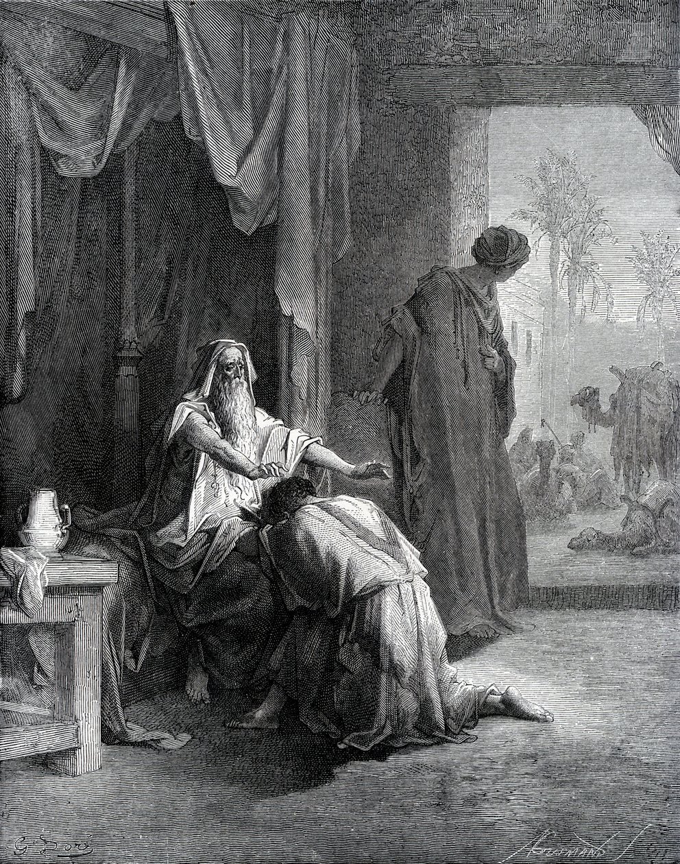 Isak velsigner Jakob af Gustave Dore