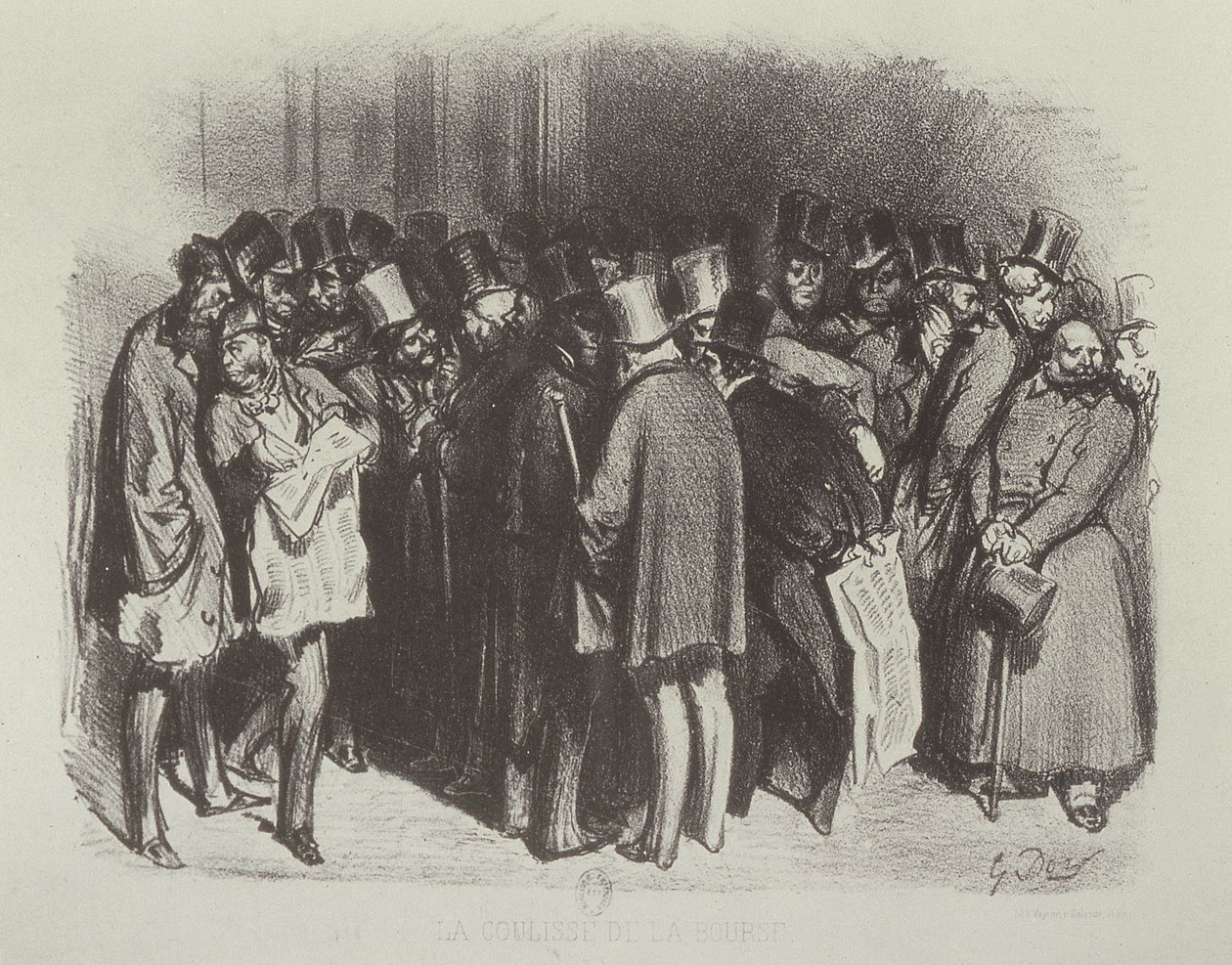 Backstage på Fondsbørsen af Gustave Dore