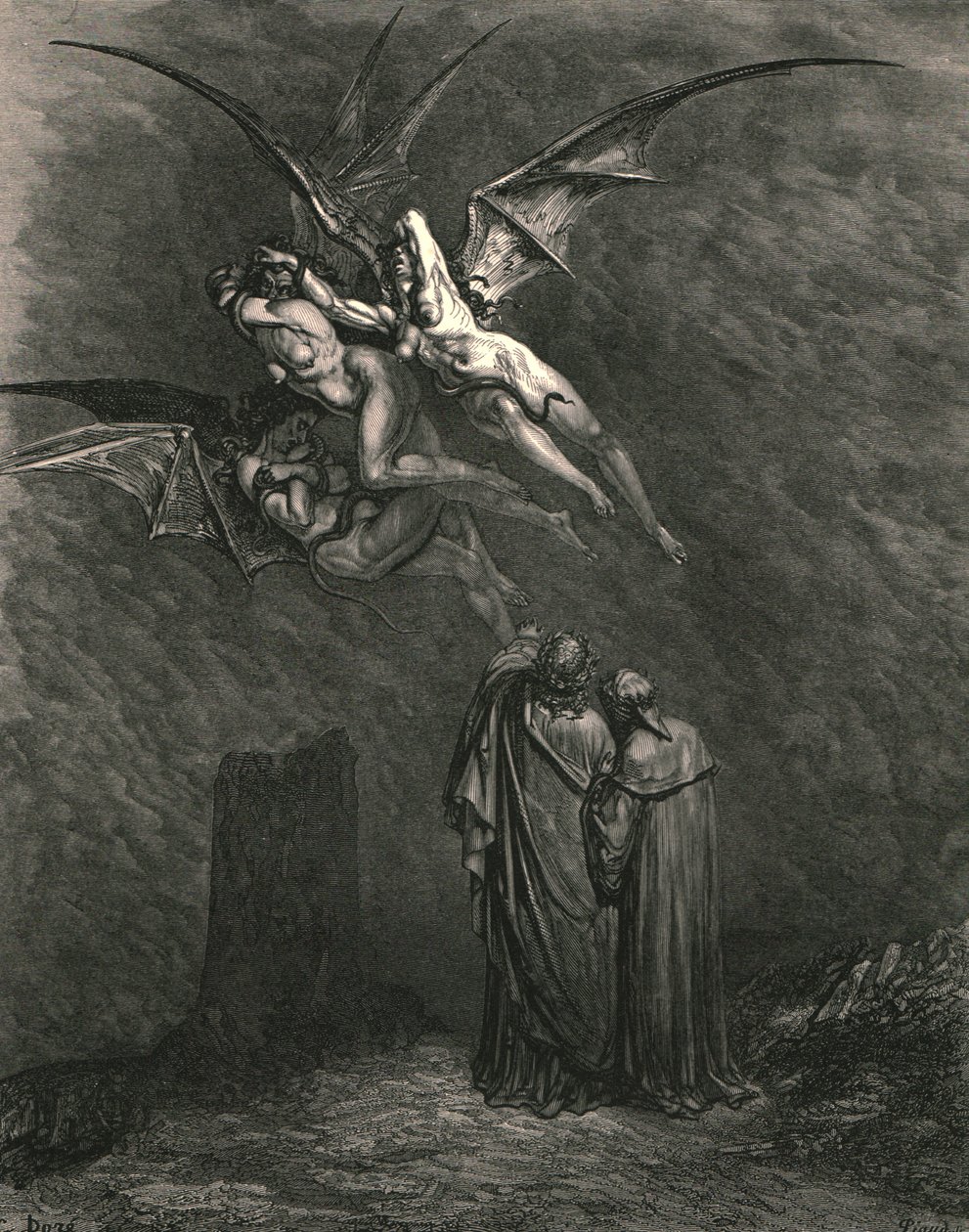 Mærk du hver forfærdelige Erynnis, c1890. af Gustave Dore