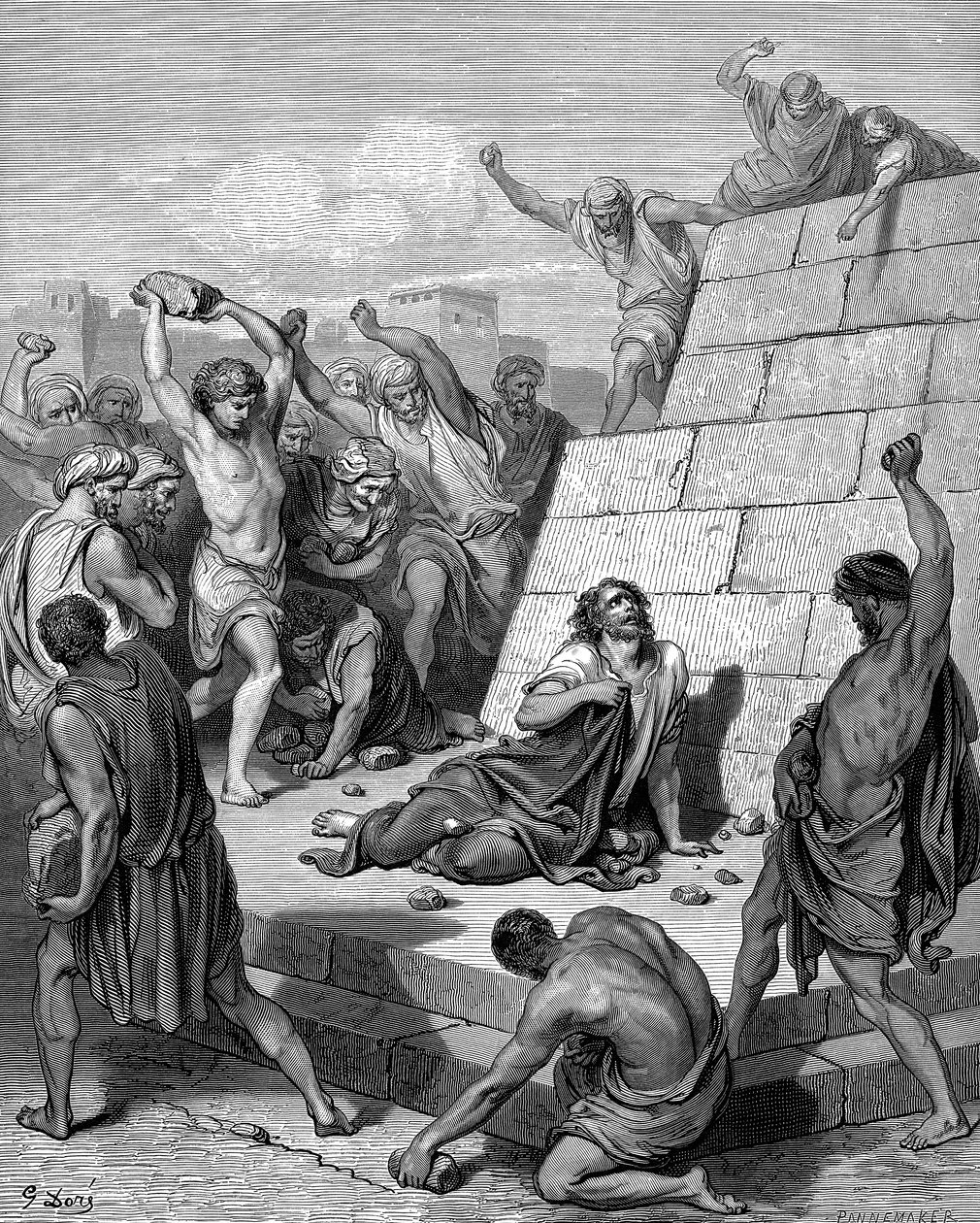 Sankt Stefans martyrium, c36 1866 af Gustave Dore