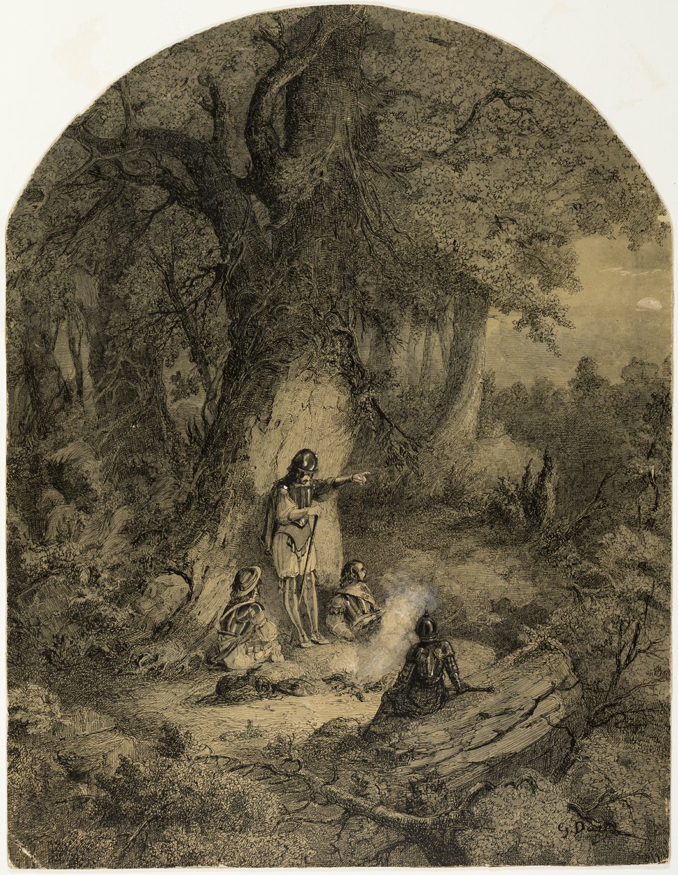 Soldater under et træ af Gustave Dore