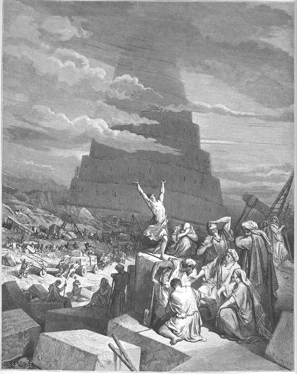 Tungeforvirringen, 1897 af Gustave Dore