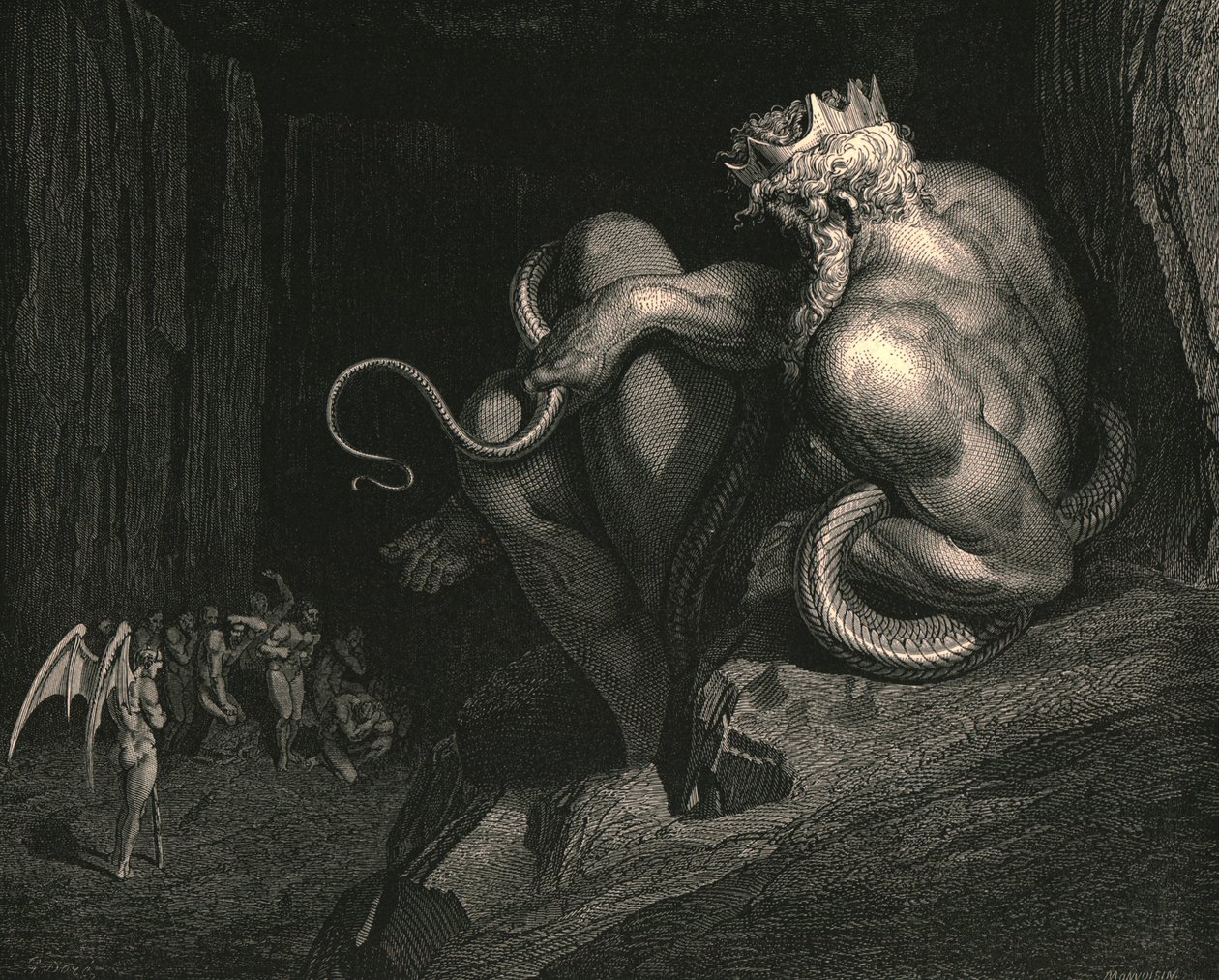 Der står Minos, c1890. af Gustave Dore