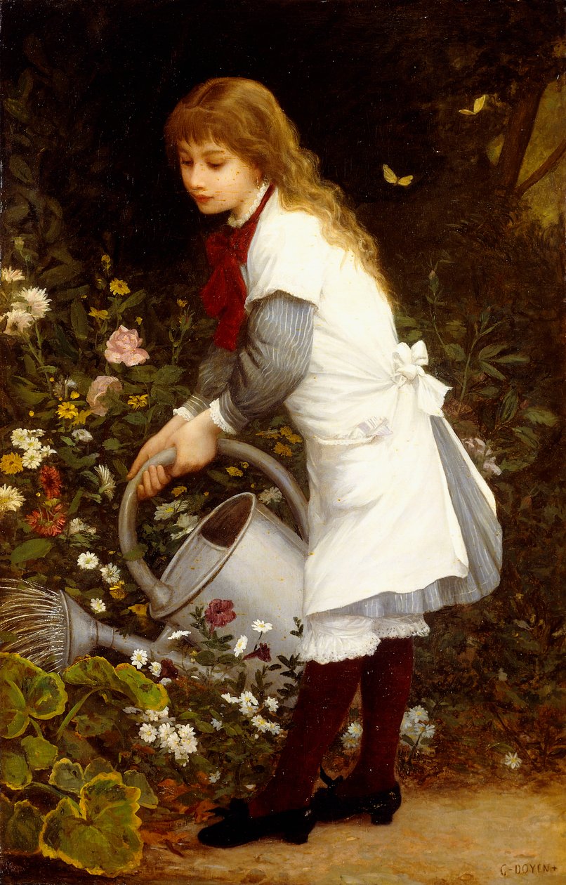 Ung pige i en have af Gustave Doyen