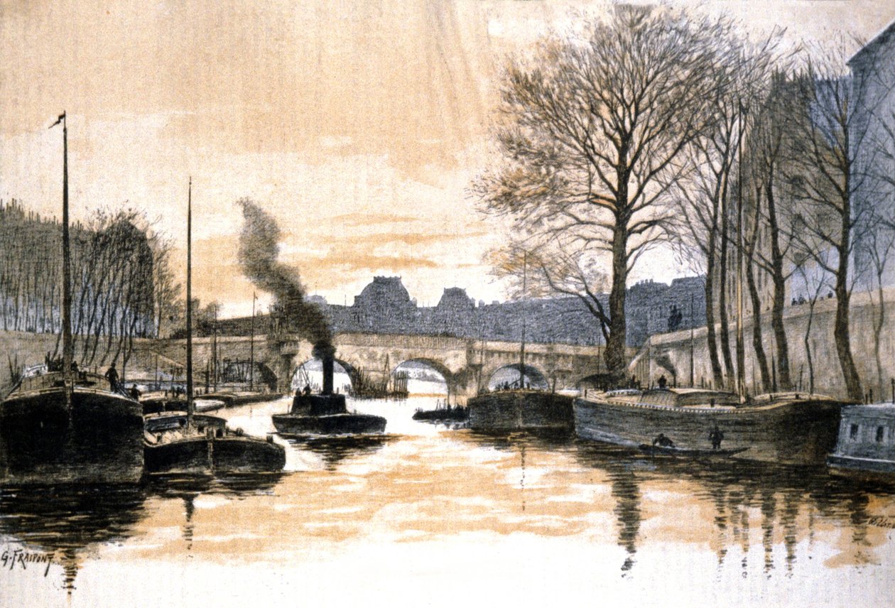 Paris, Seinen og Pont Neuf af Gustave Fraipont