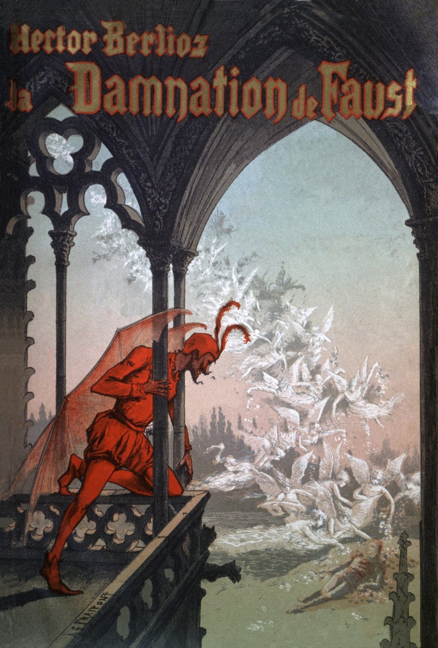 Fausts fordømmelse, ca. 1900 (illustration) af Gustave Fraipont