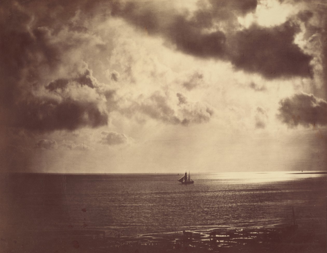 Brig on the Water, 1856. af Gustave Le Gray