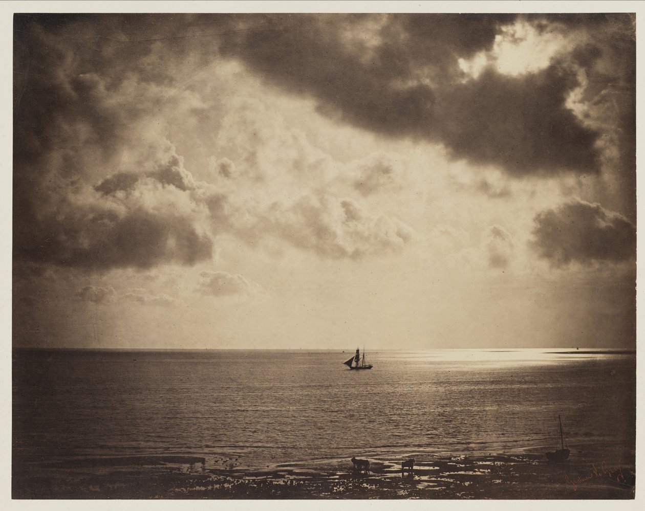 Brig on the Water, 1856 af Gustave Le Gray