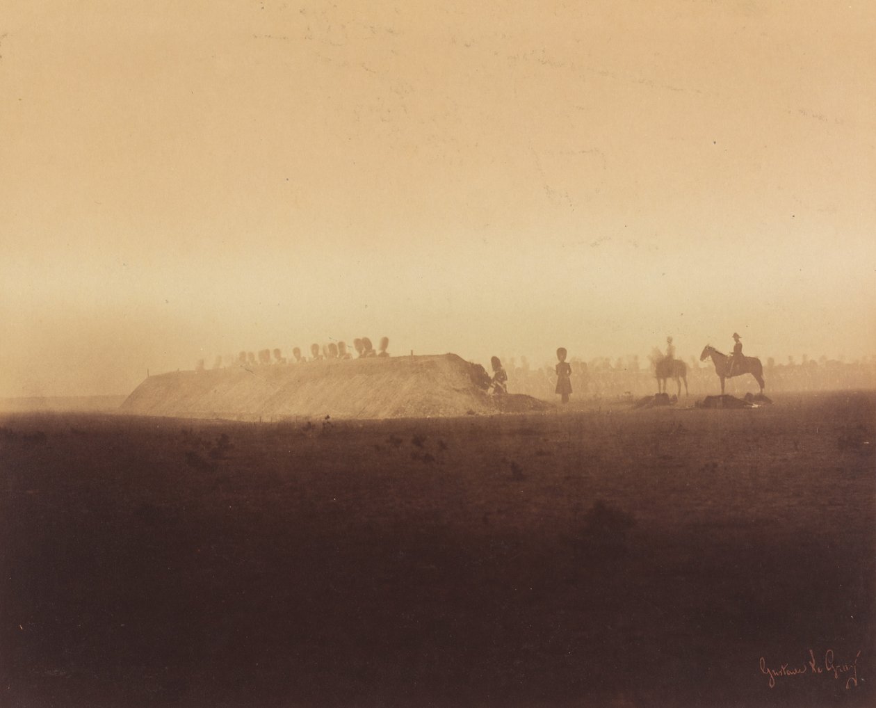 Kavalerimanøvrer, Camp de Chalons, 1857. af Gustave Le Gray