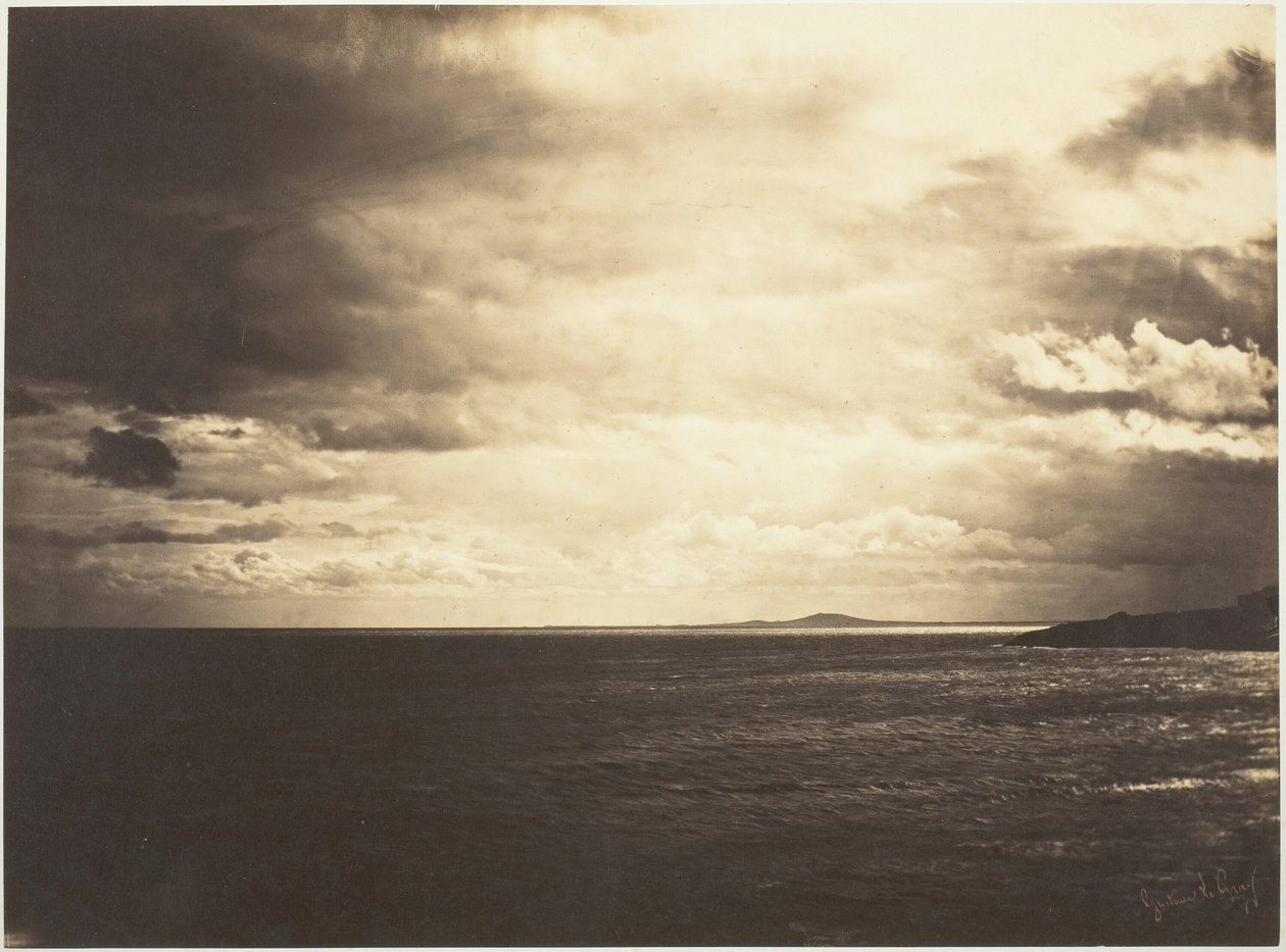 Overskyet himmel, Middelhavet, 1857. af Gustave Le Gray