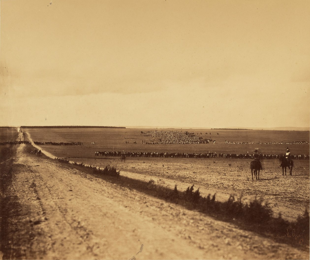 [Manøvrer, Camp de Chalons]. af Gustave Le Gray