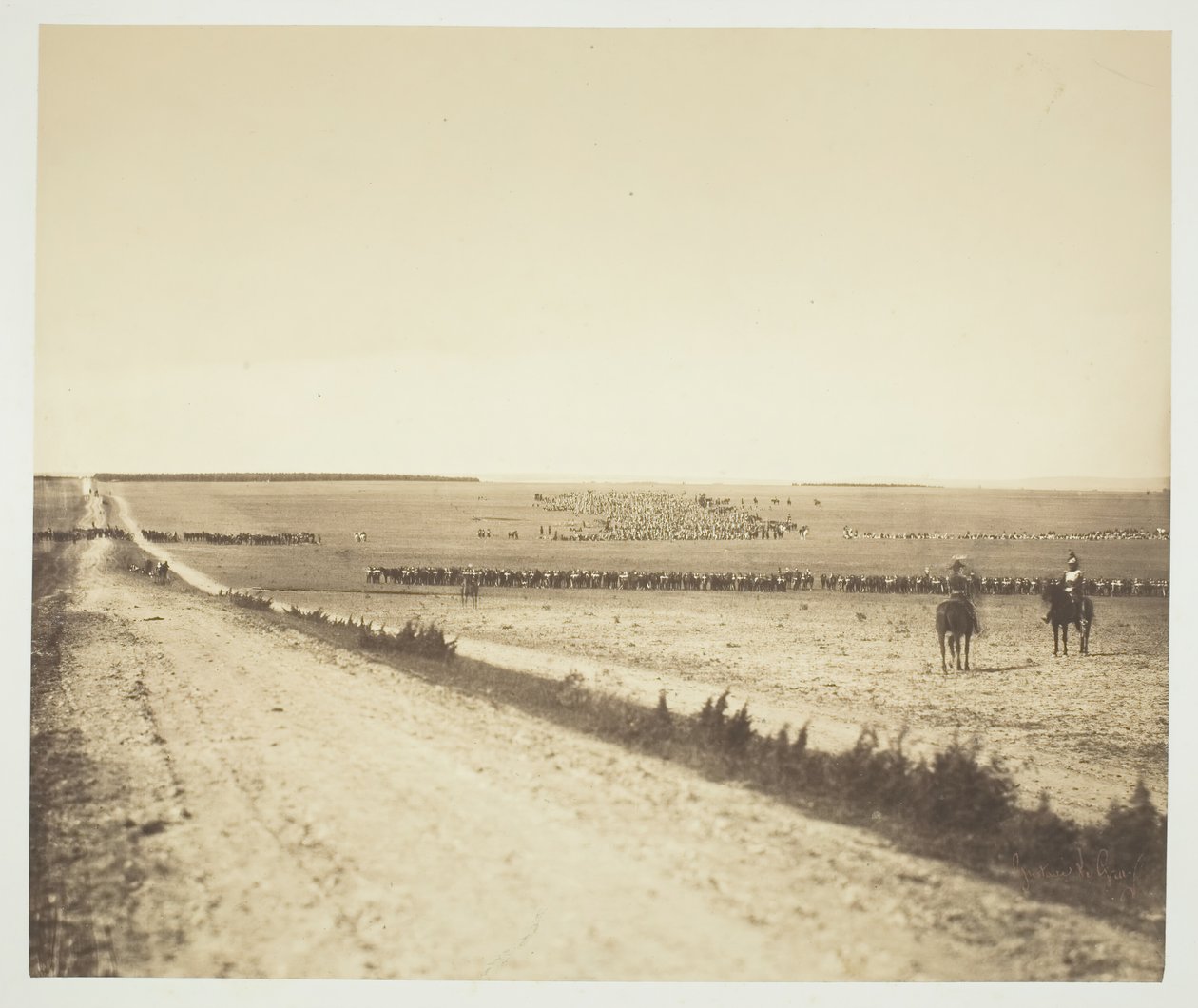Manøvrer, Camp de Châlons, 1857. af Gustave Le Gray