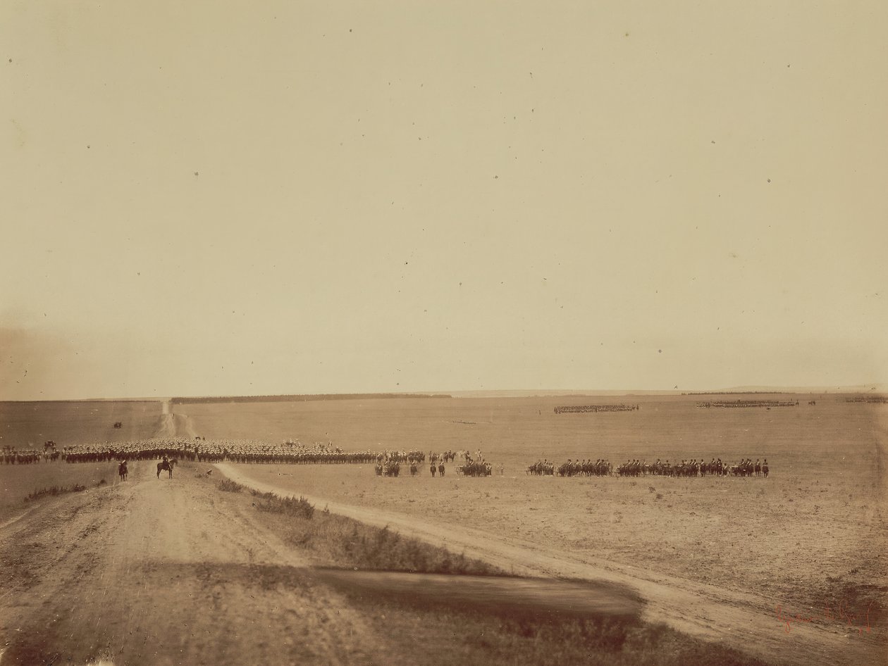 Manøvrer, Camp de Châlons, 1857. af Gustave Le Gray