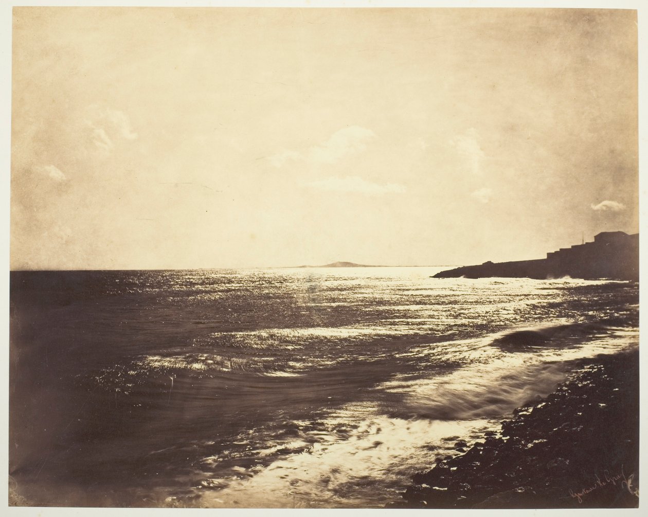 Middelhavet med Agde-bjerget af Gustave Le Gray