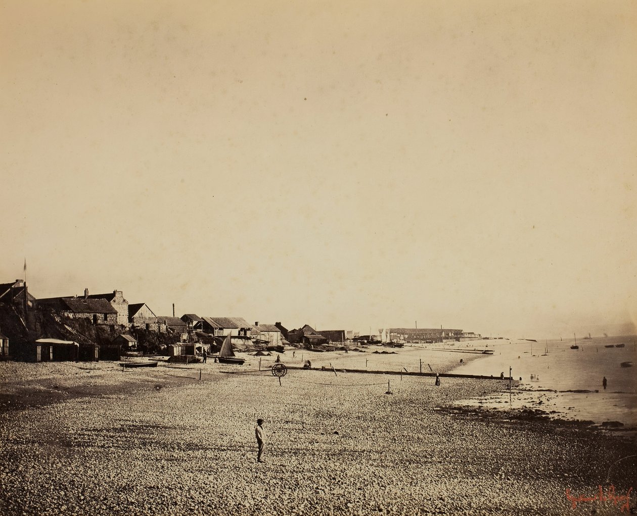 Stranden ved Sainte-Adresse, 185657. af Gustave Le Gray