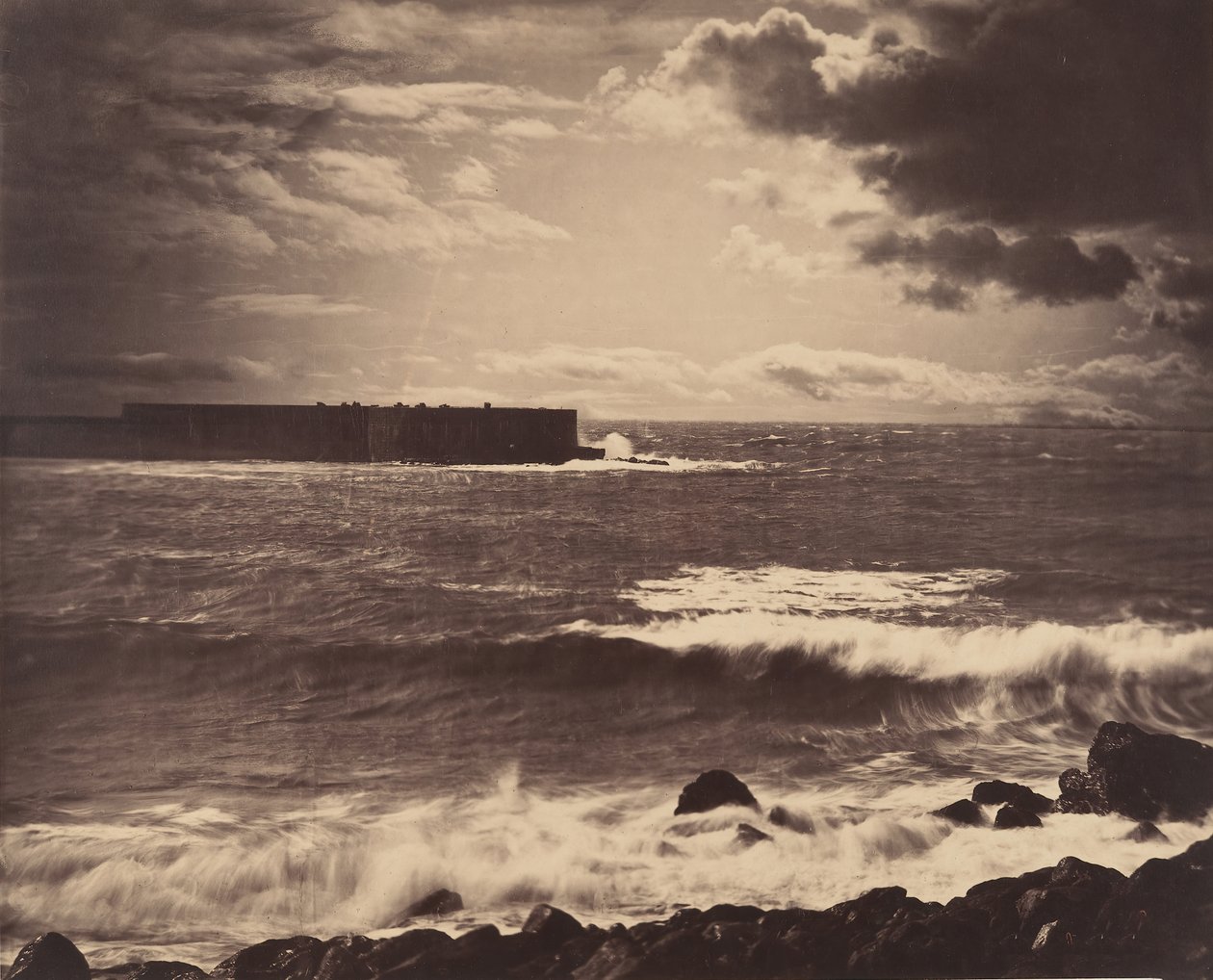 [Den store bølge, Sète], 1857. af Gustave Le Gray