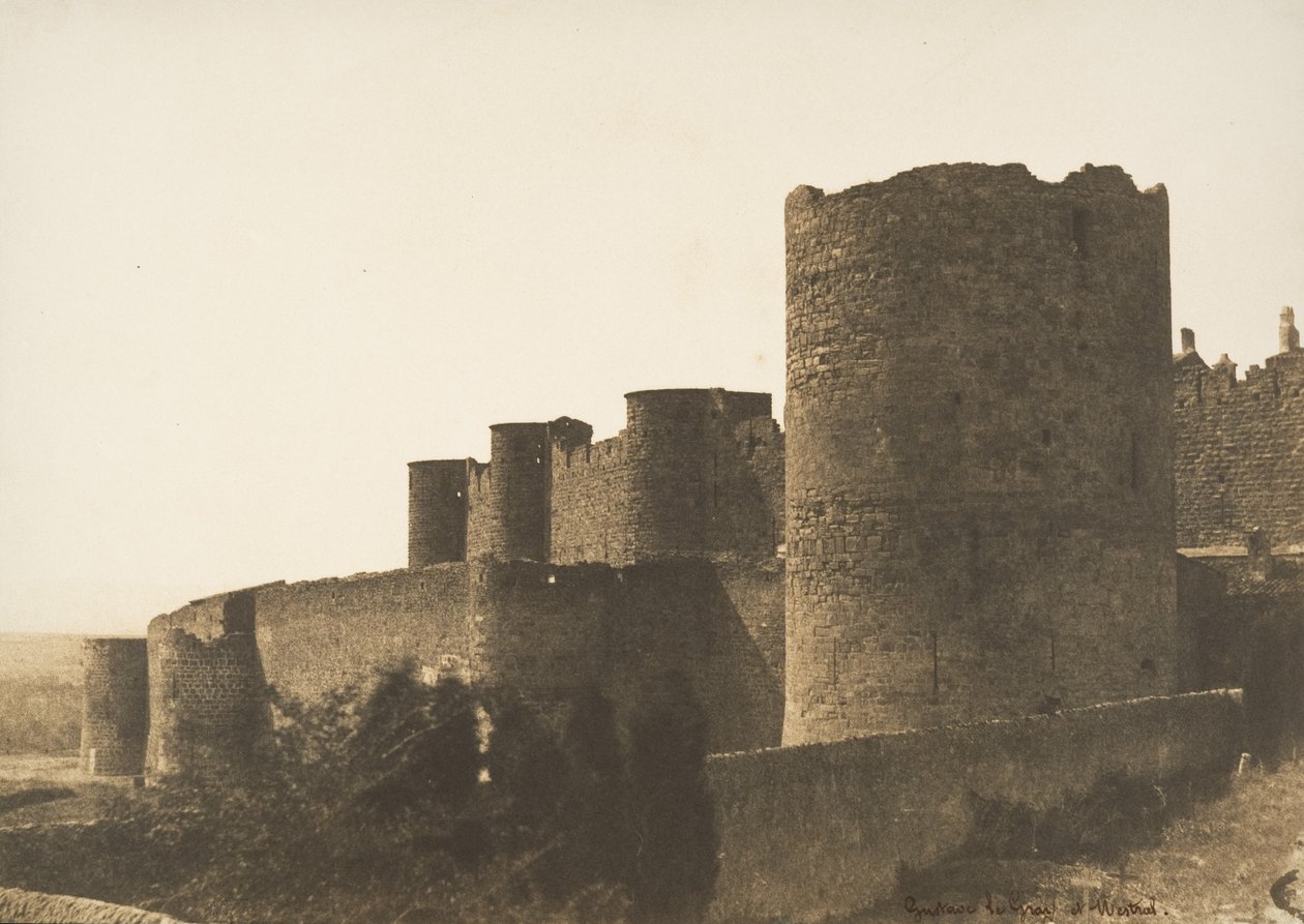 Voldene i Carcassonne, 1851. af Gustave Le Gray
