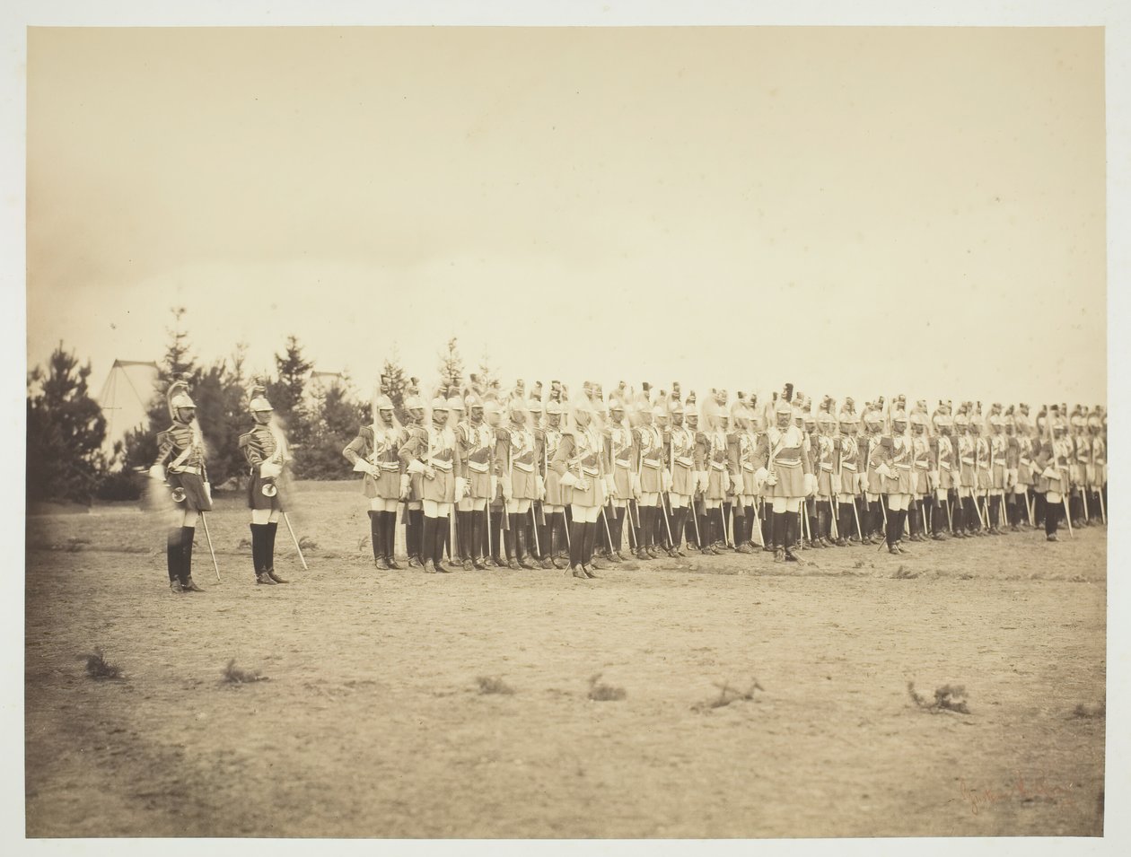 Uden titel [soldater på parade], 1857. af Gustave Le Gray