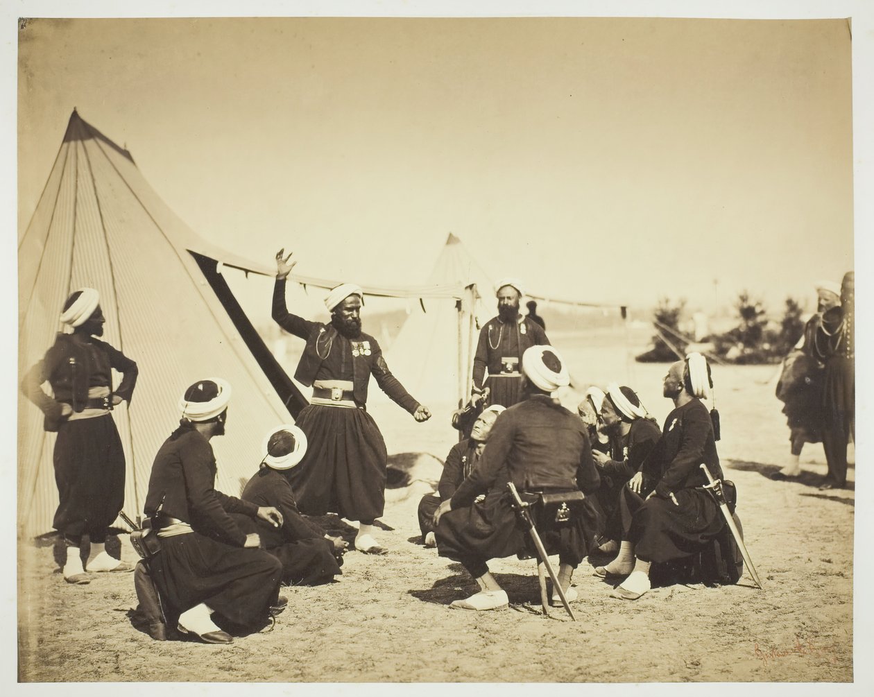Zouave Storyteller Le recit, 1857. af Gustave Le Gray