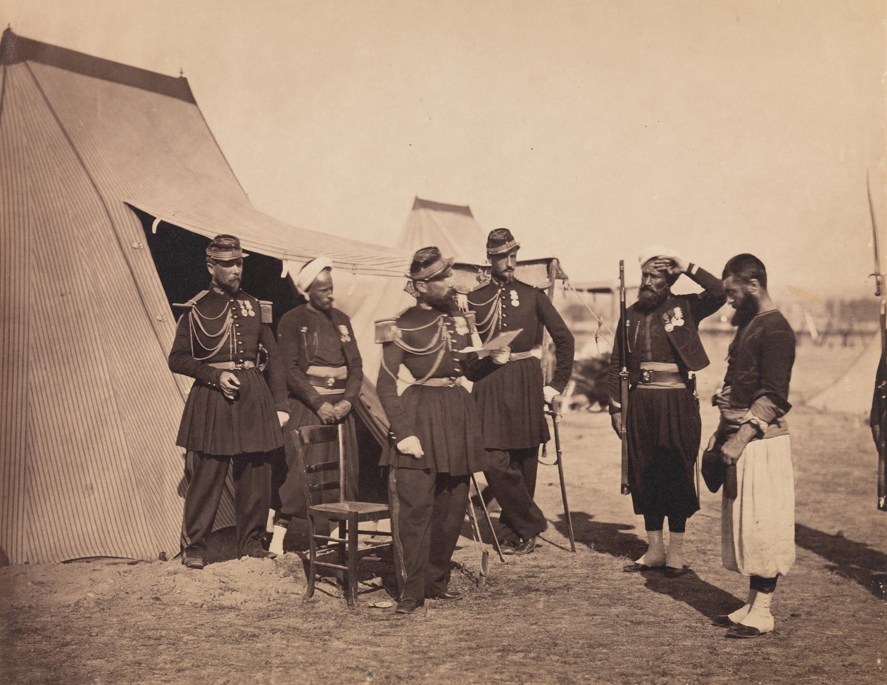 [Zouaves, Camp de Châlons], 1857. af Gustave Le Gray
