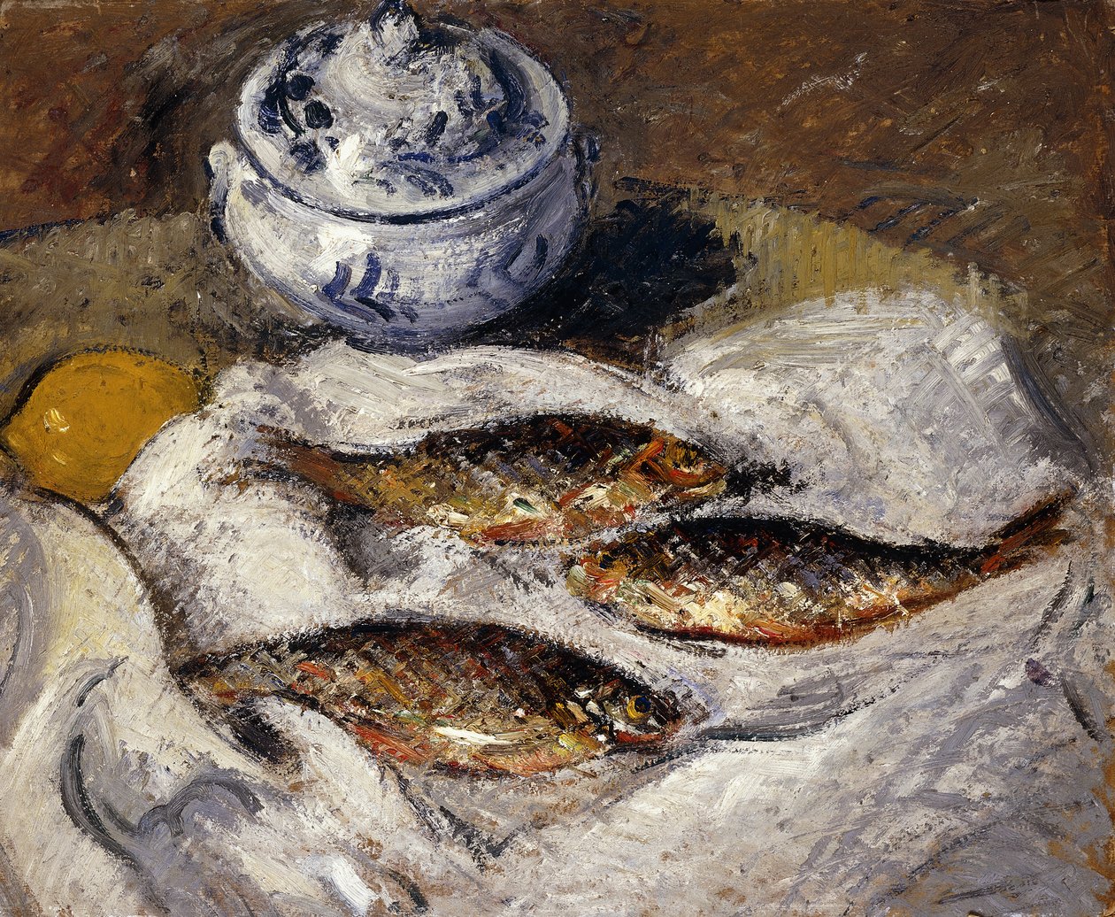 Sild og Terrin; Harengs et Soupiere, ca. 1925 af Gustave Loiseau