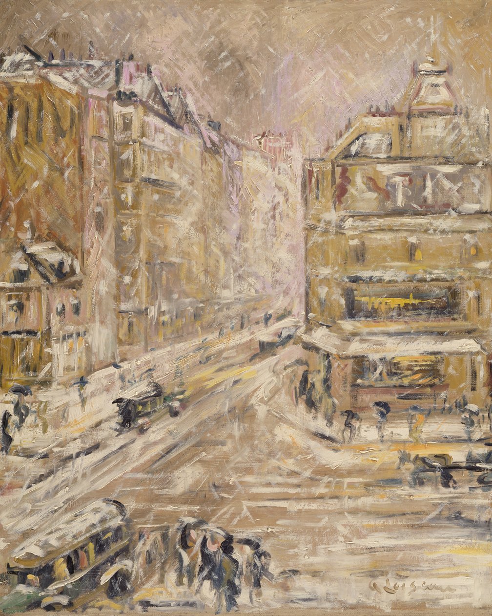 Clignancourt Street Under Snow, 1924 af Gustave Loiseau