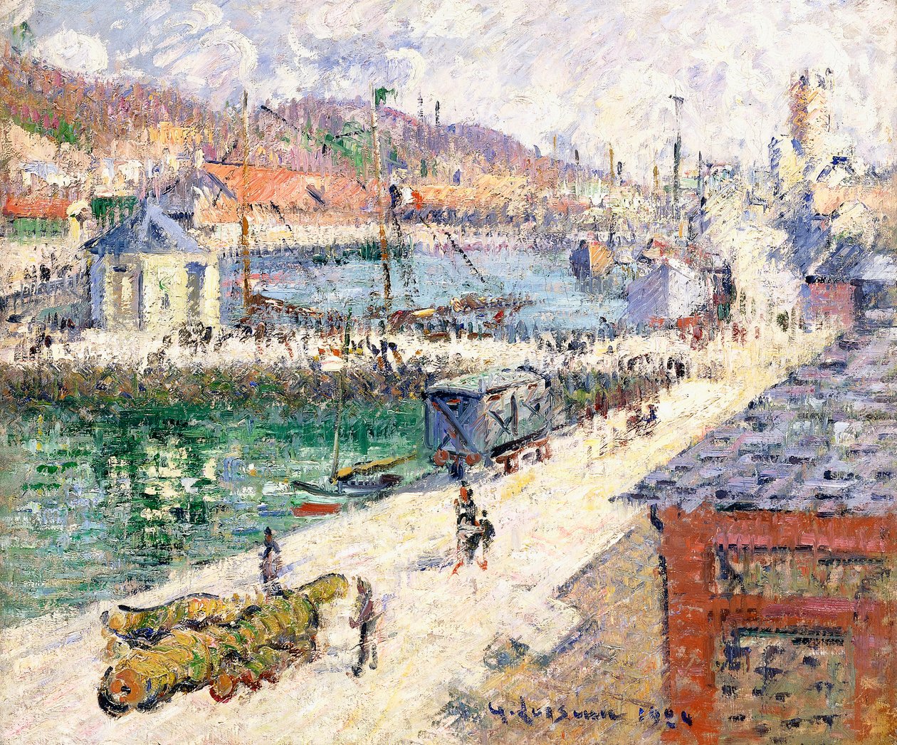 Havnen i Fecamp, 1924 af Gustave Loiseau