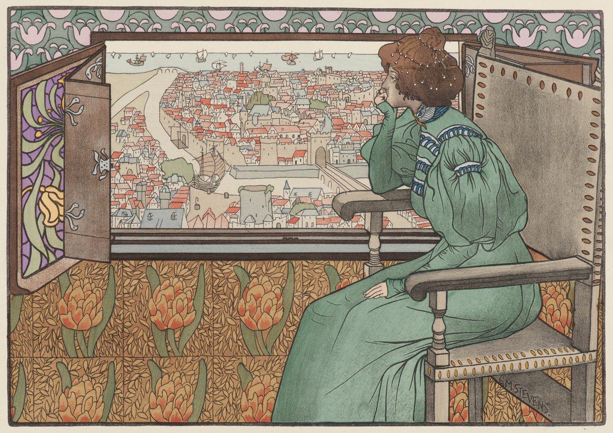 Solveig, omkring 1897. af Gustave Max Stevens