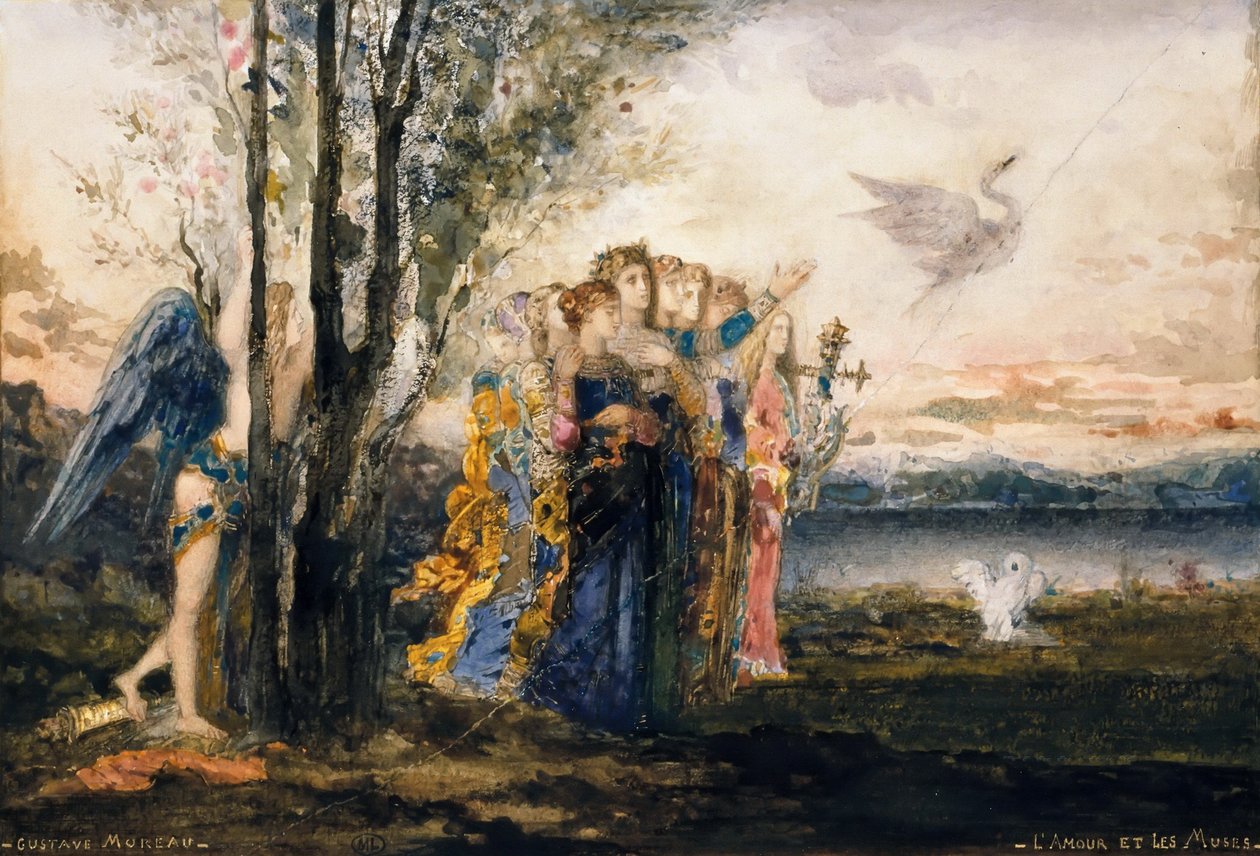 Amor og muserne af Gustave Moreau