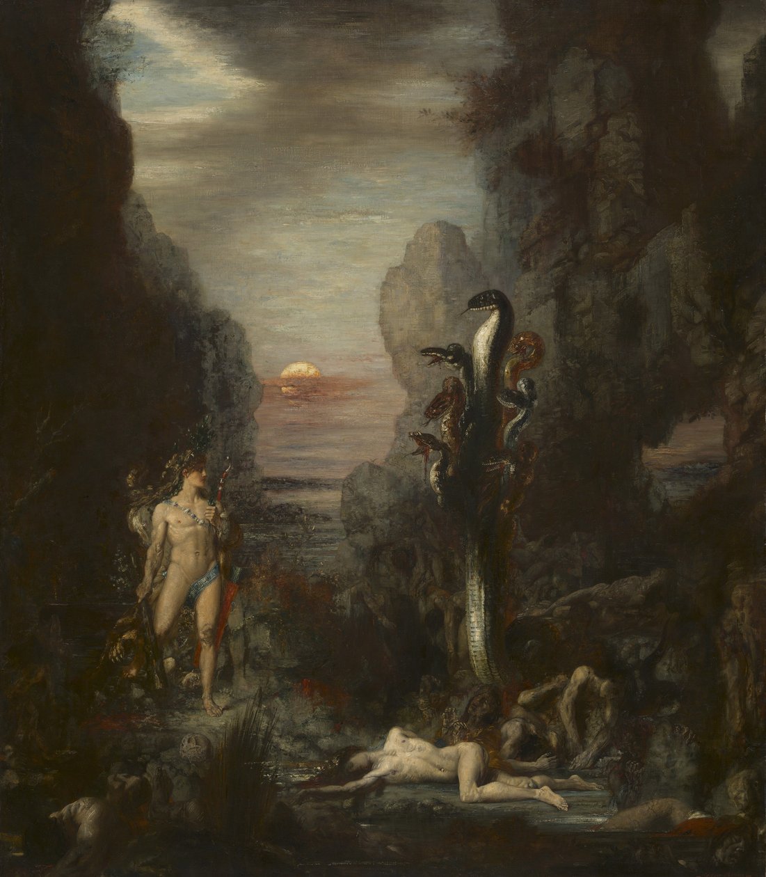 Hercules and the Lernaean Hydra, 1875-76 af Gustave Moreau