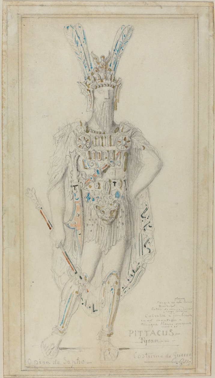 Tyrannen Pittacus i krigsdragt af Gustave Moreau