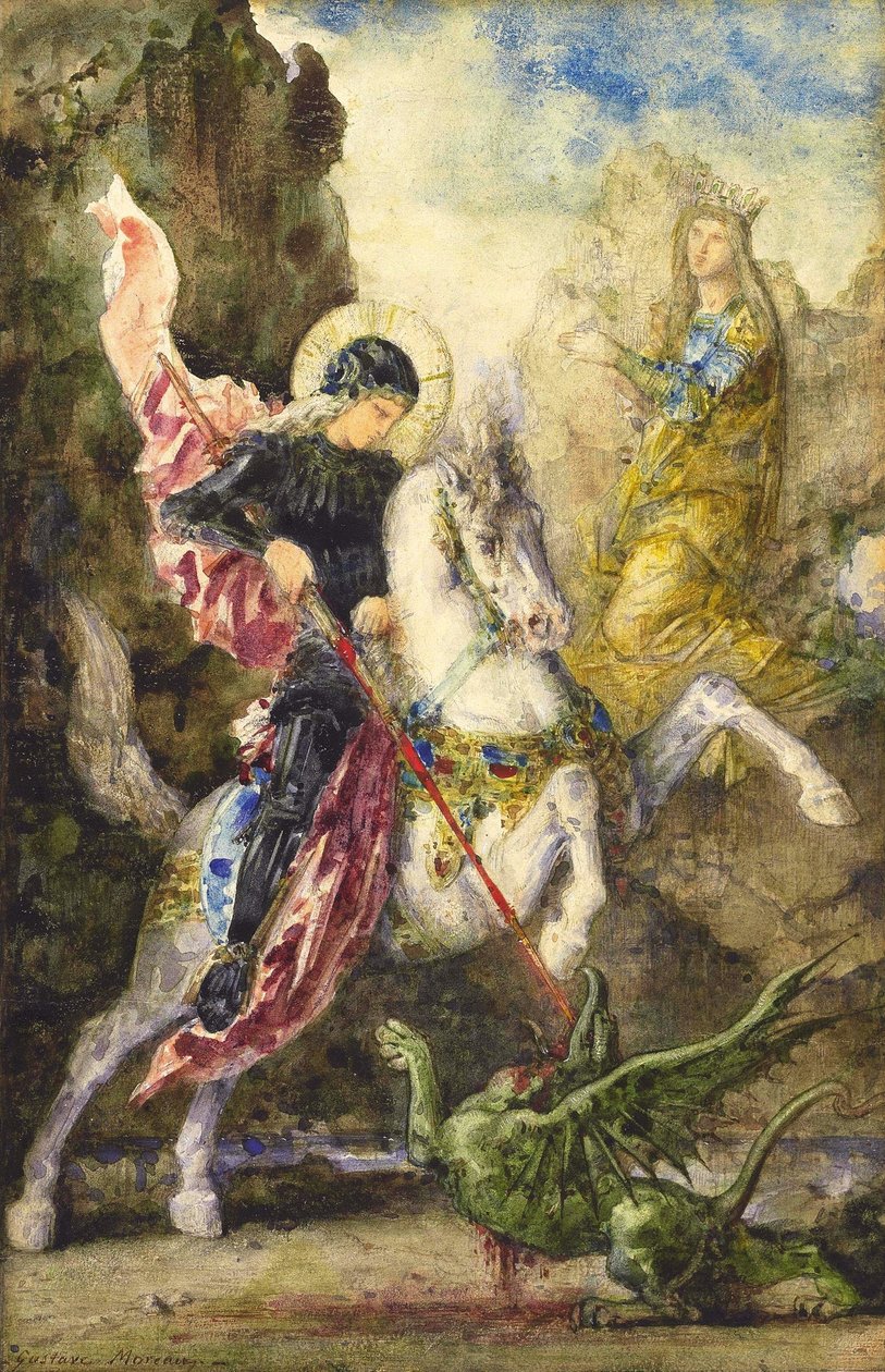 Sankt Georg og dragen af Gustave Moreau