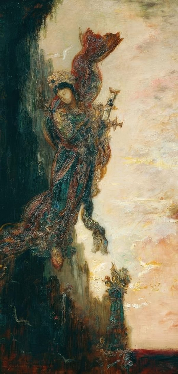 Sapho tombant af Gustave Moreau