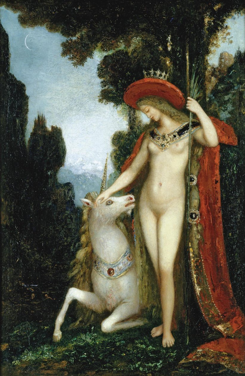 Enhjørningen af Gustave Moreau