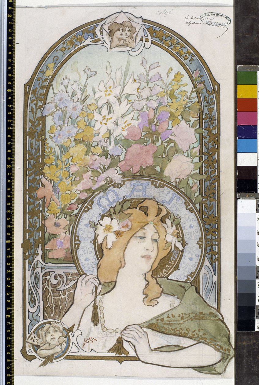 Art Nouveau: plakat af Gustave Salge (1878-1946). af Gustave Salge