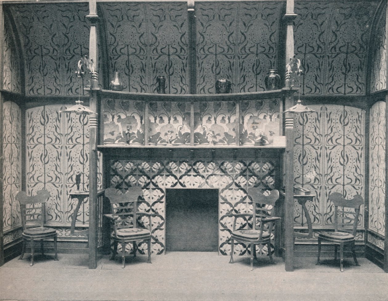 Inglenook designet af G. Serrurier, 1898 af Gustave Serrurier Bovy