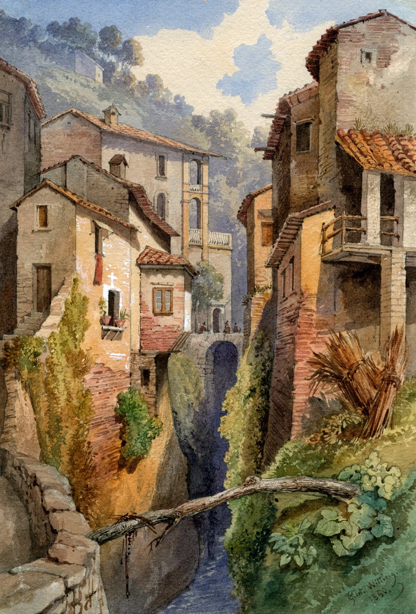 Lucca, Toscana, Italien, 1850. af Gustavo Witting