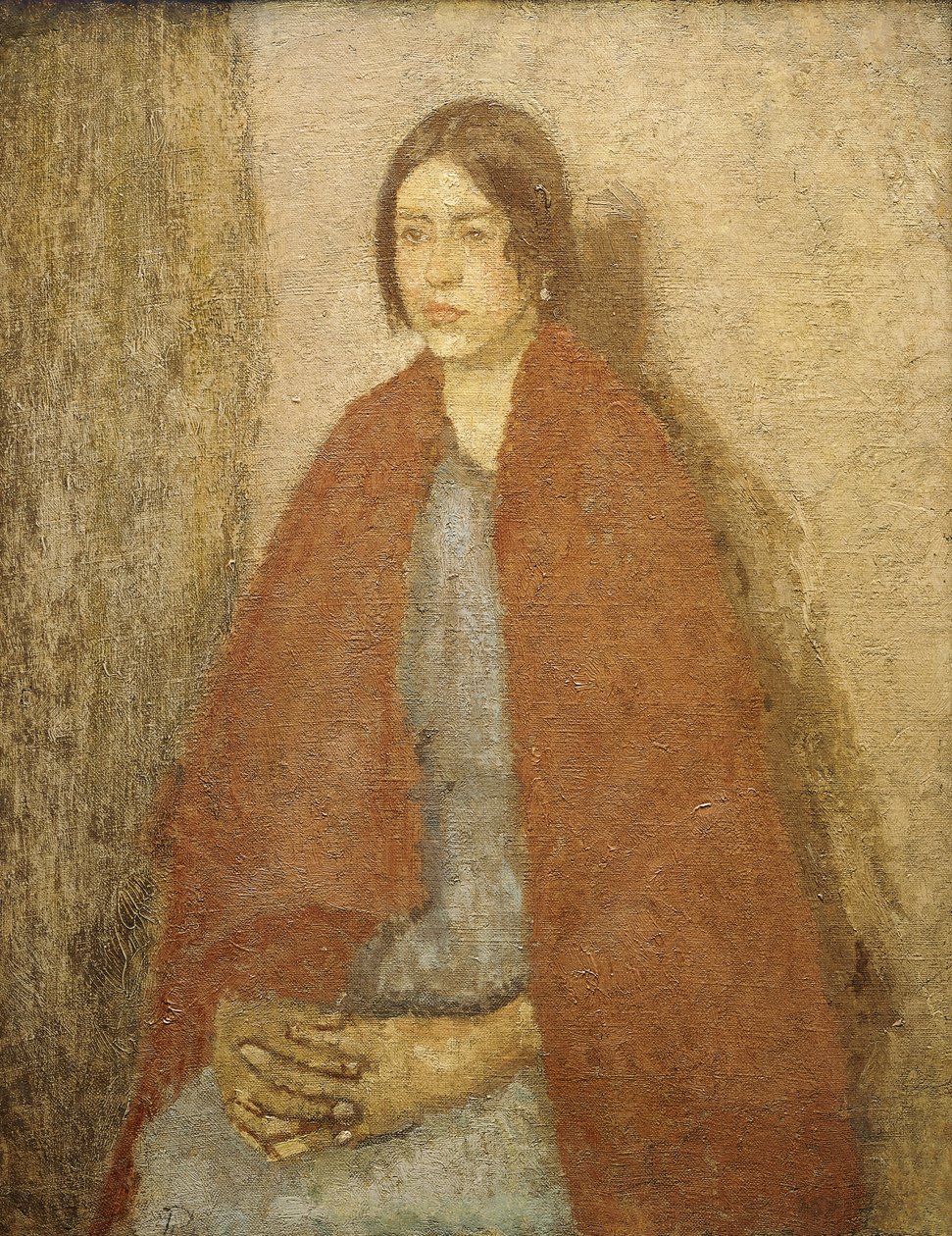 Ung kvinde i et rødt sjal, af Gwen John