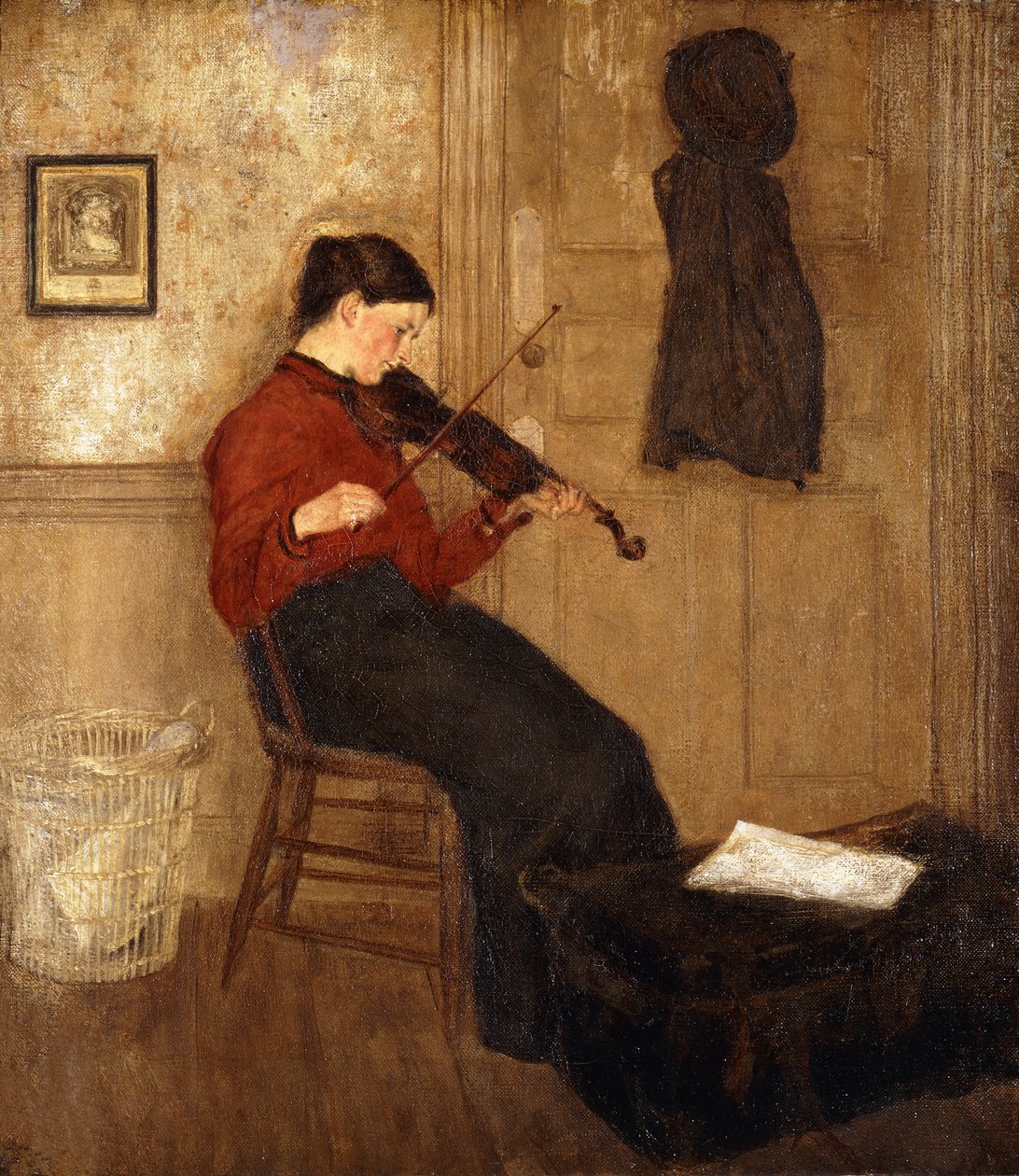 Ung kvinde med violin, 1897-98 af Gwen John