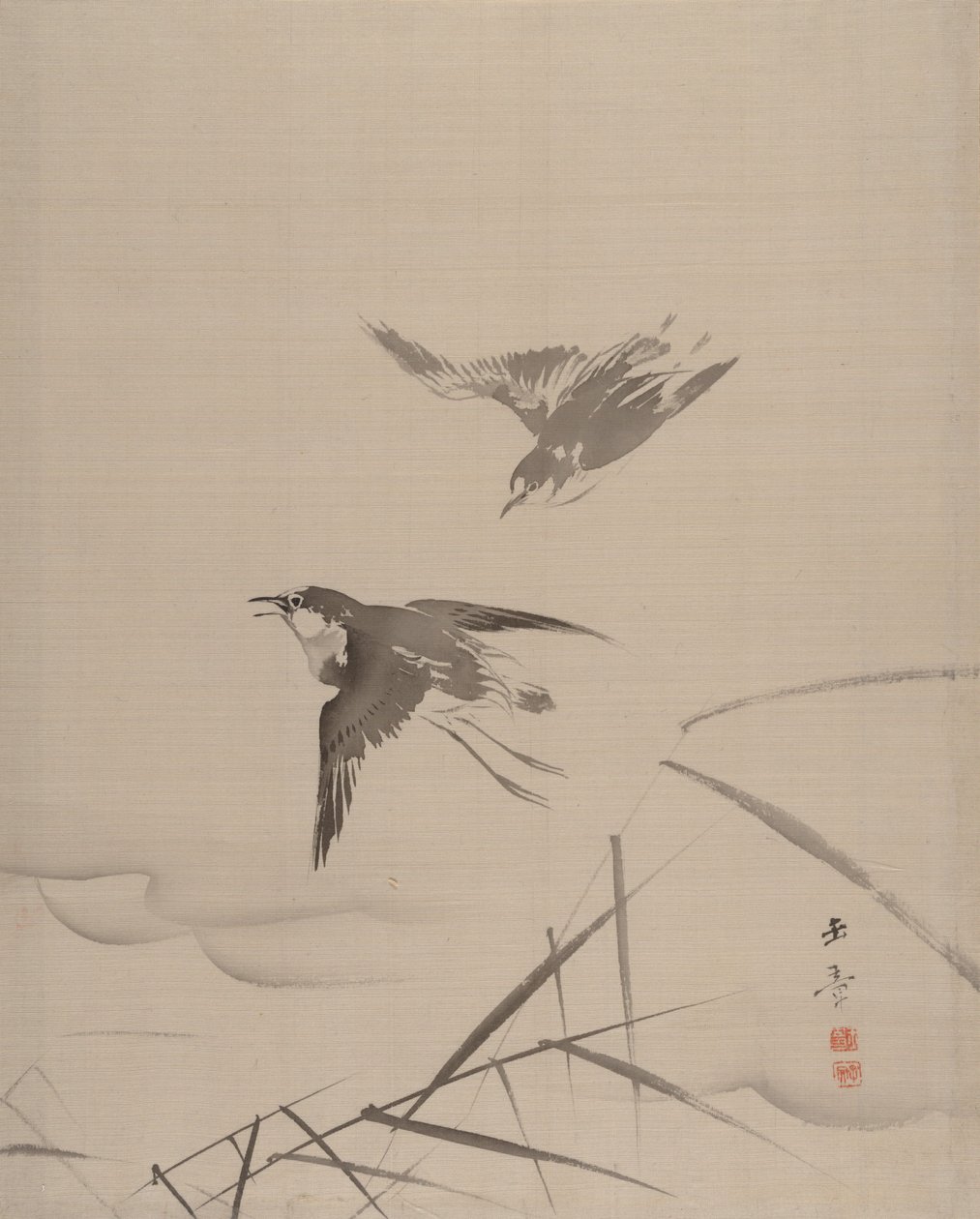 Små Fugle og Bambus, 1887-92. af Gyokusho Kawabata