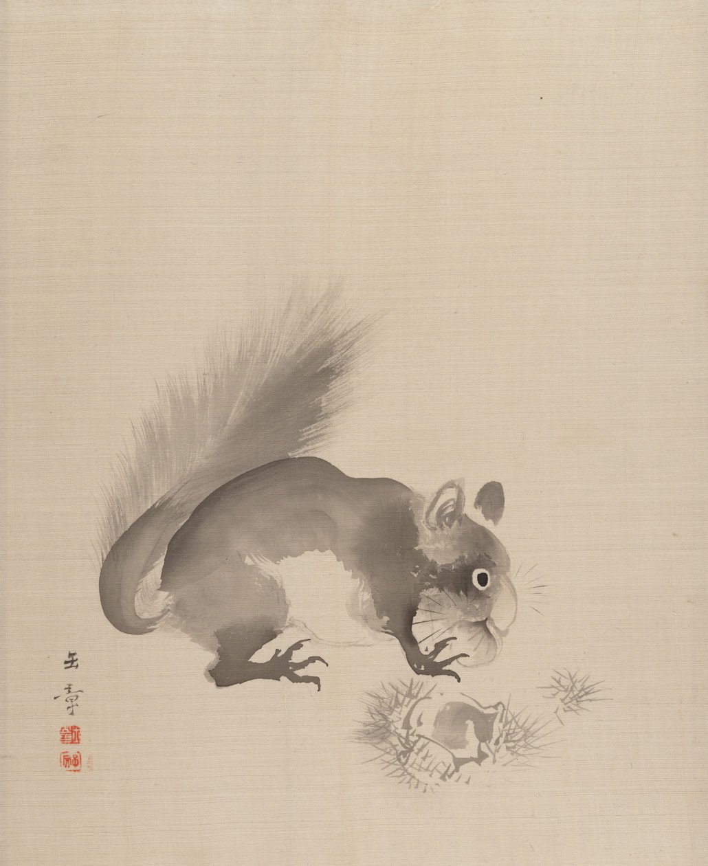 Egern, der spiser kastanjer, 1887-92. af Gyokusho Kawabata